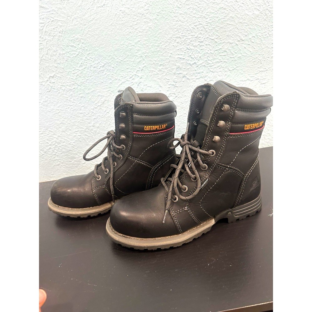 Caterpillar P90899 women's 9.5Wide Black EH Work Boots ASTM F2413-18 men 7.5